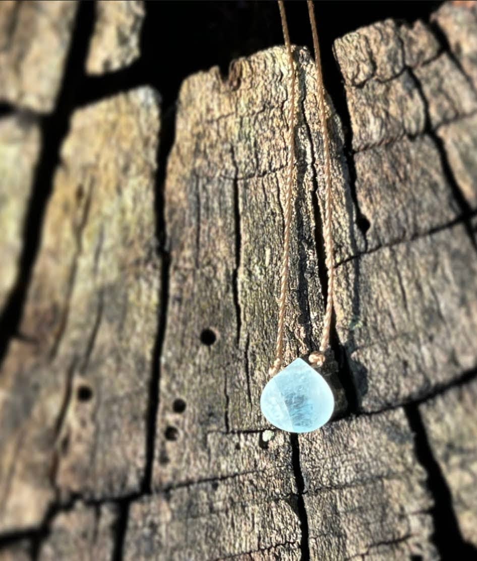 Aquamarine Teardrop 16" Necklace