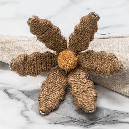 Jute Flower Napkin Ring
