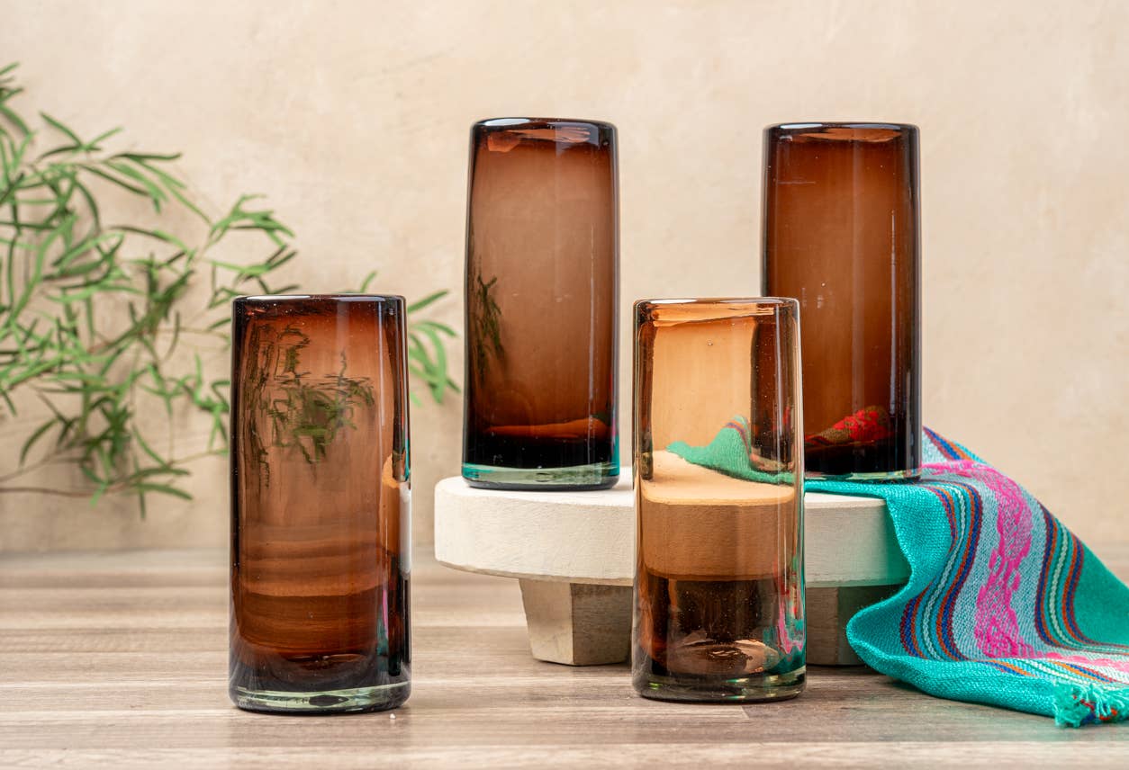 Handblown Mexican High Glasses