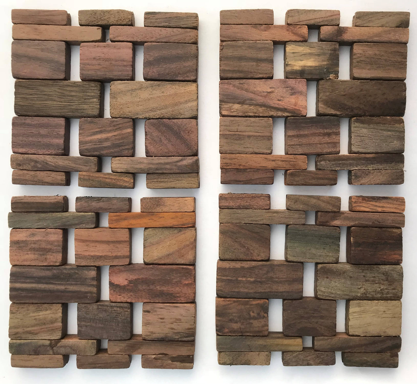 Natural Wood Coasters - Set of Four