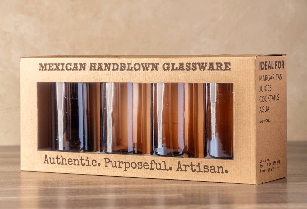Handblown Mexican High Glasses