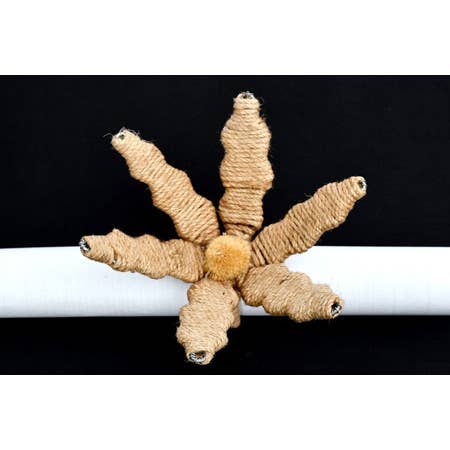 Jute Flower Napkin Ring