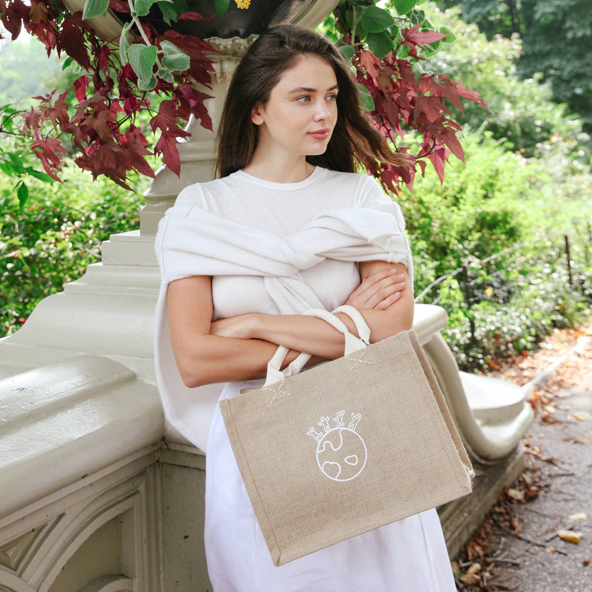 Handmade Burlap Jute Tote