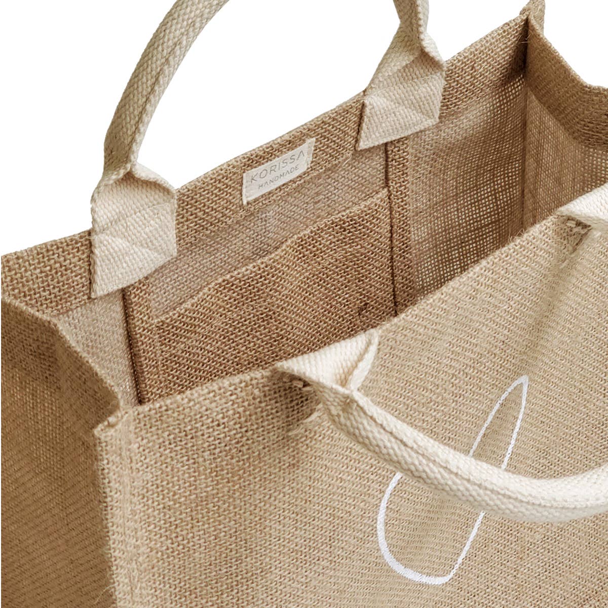 Handmade Burlap Jute Tote