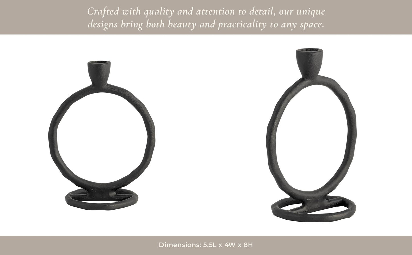 Metal Ring Taper Candle Holder