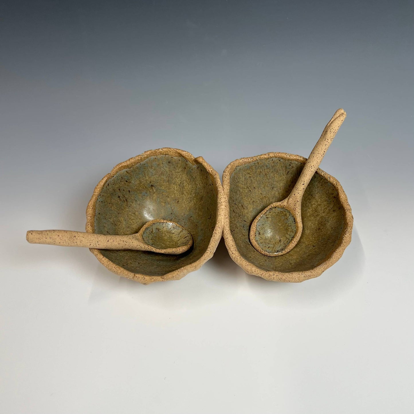 Glazed Clay Condiment Spoon