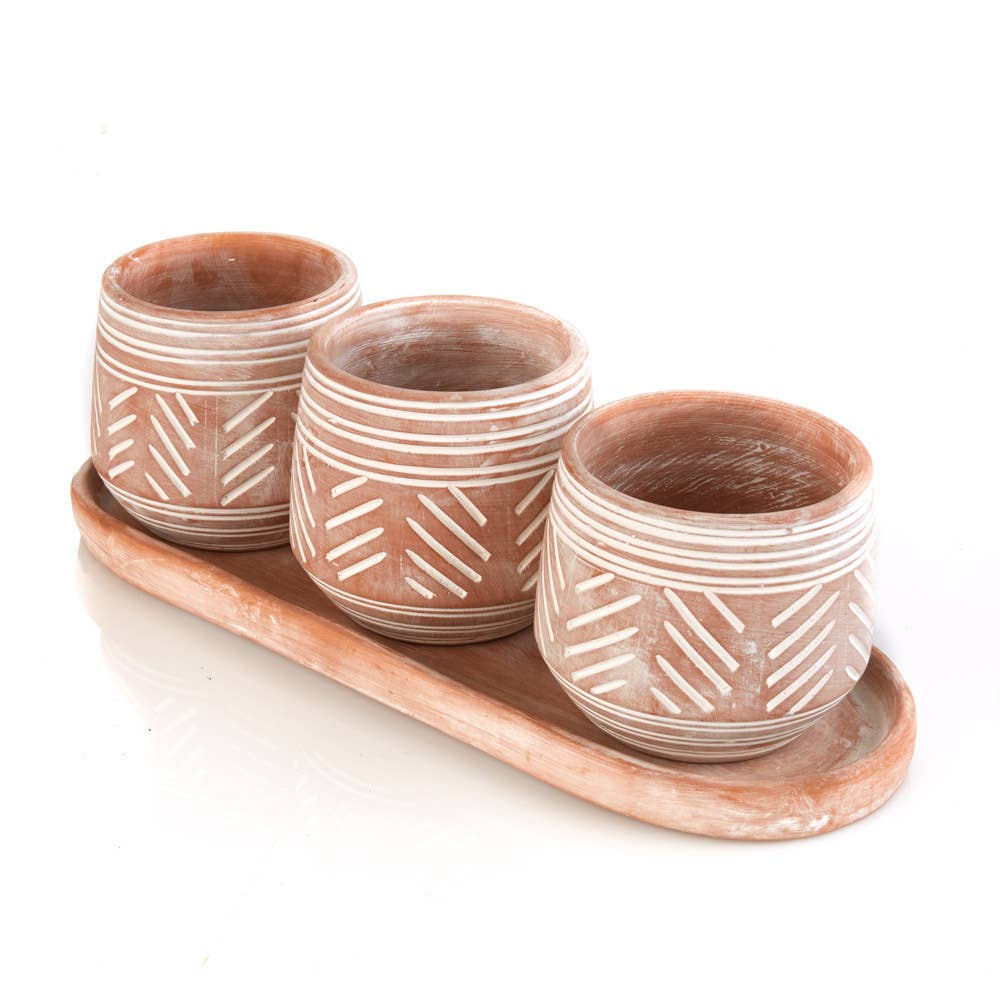 Novo Clay Planter Set