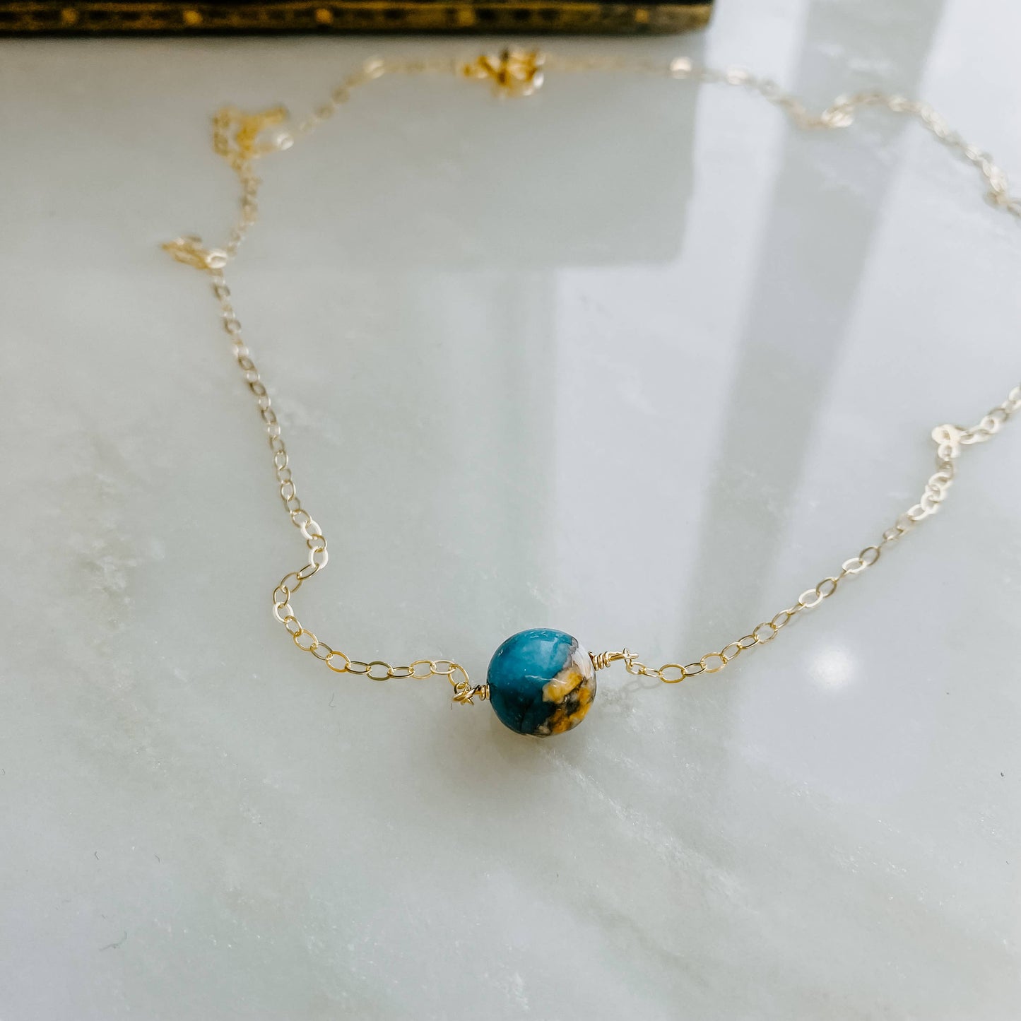 Spiny Oyster Turquoise 18" Necklace
