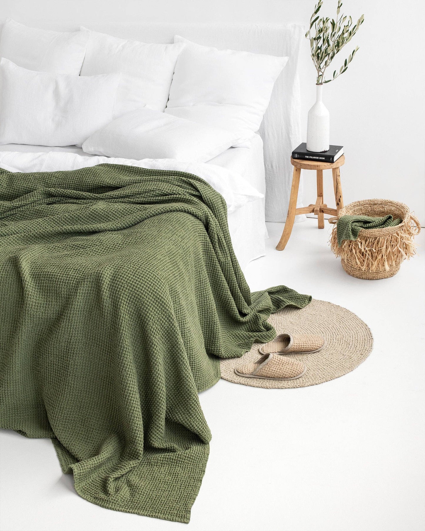 Linen Waffle Blanket