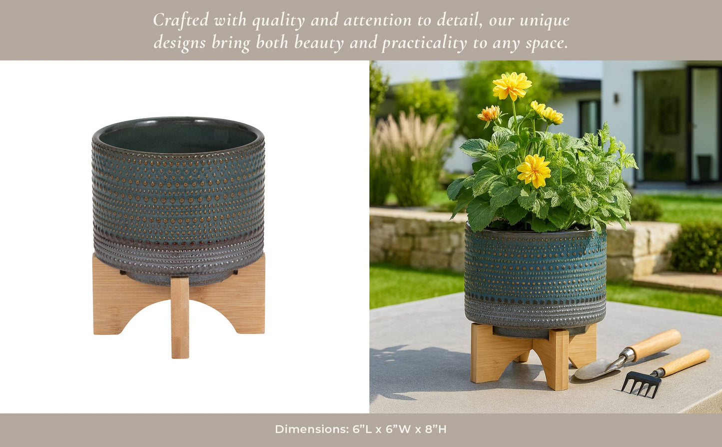 Ceramic Dotted Planter Pot