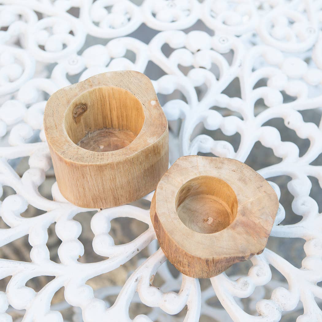 Teak Branch Pots Large