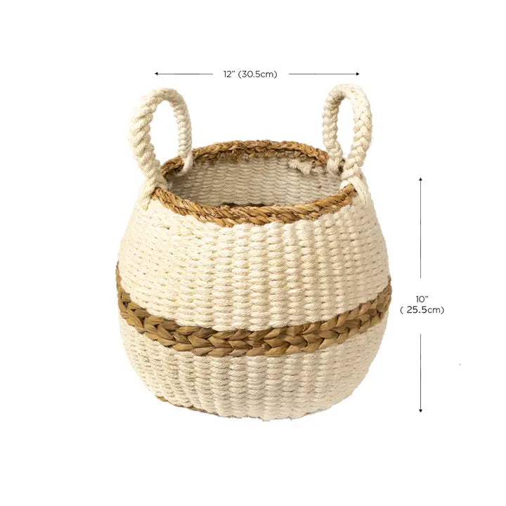 Ula Blanco Wicker Basket