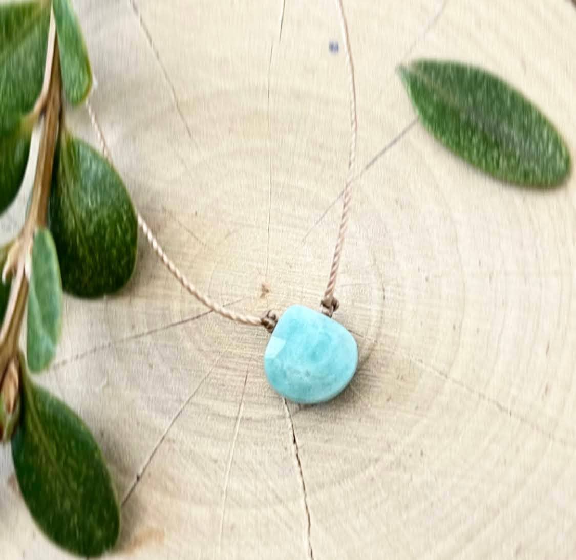 Amazonite Teardrop 16" Necklace