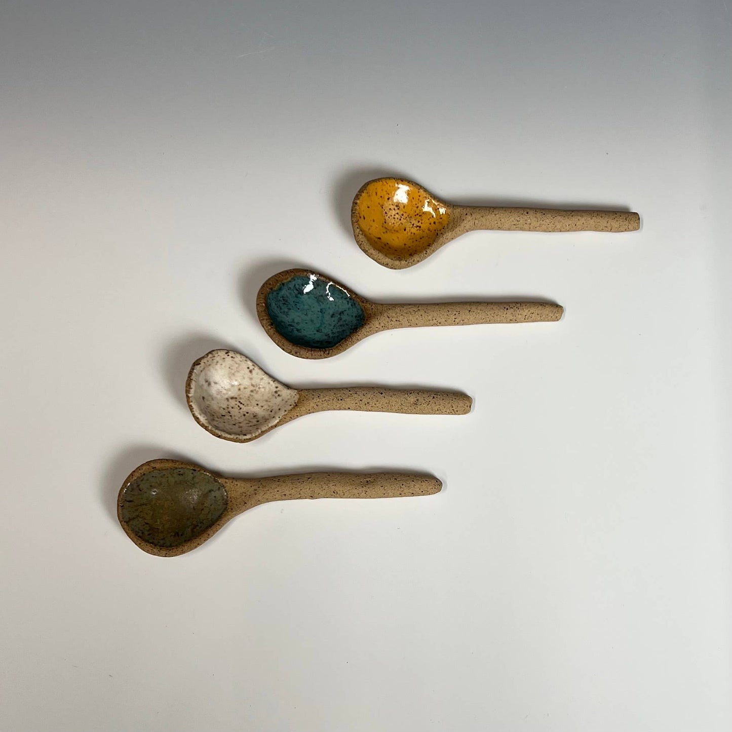 Glazed Clay Condiment Spoon
