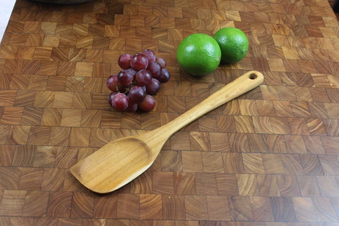 Rustic Handle Wooden Corner Spoon