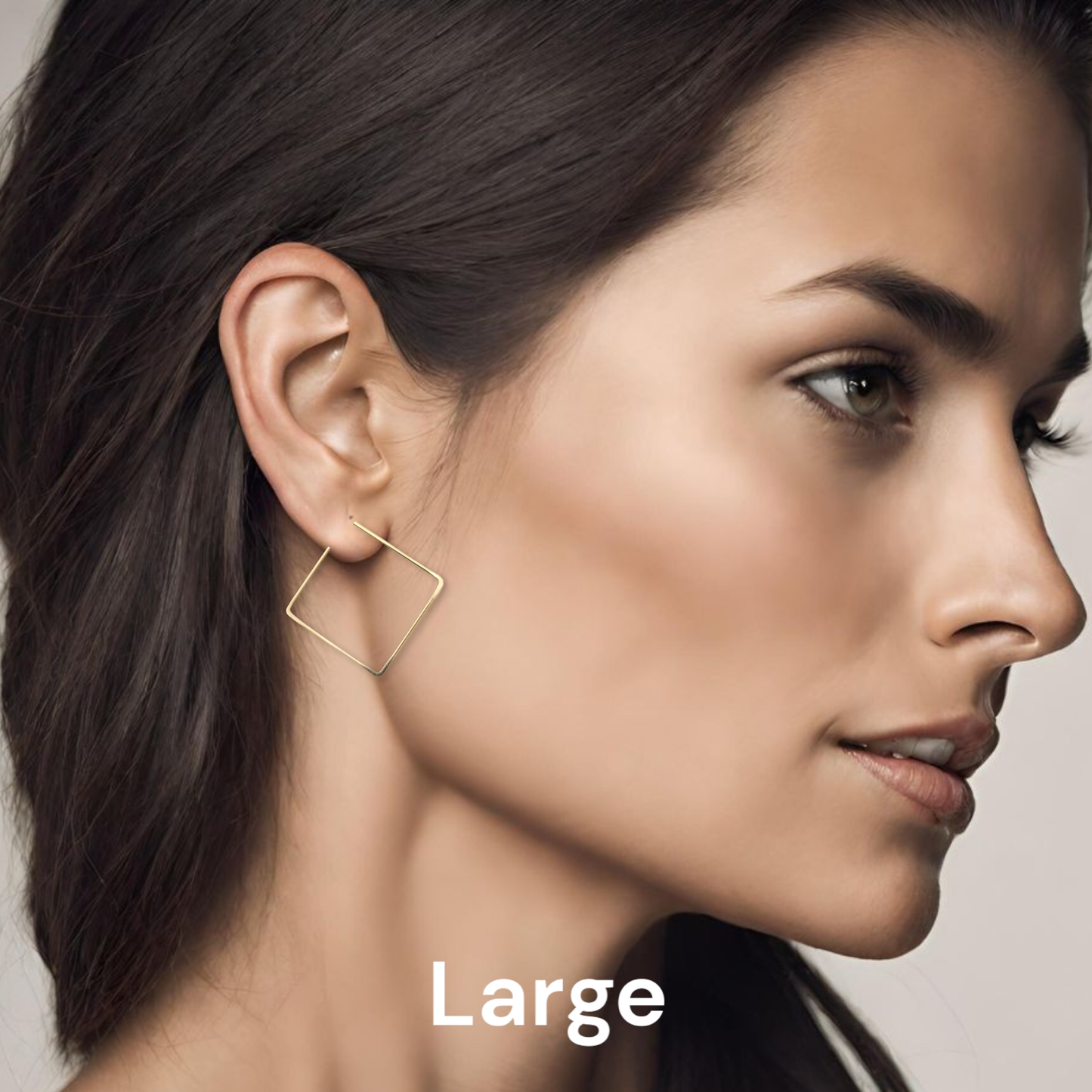 Handmade Square Gold Hoops