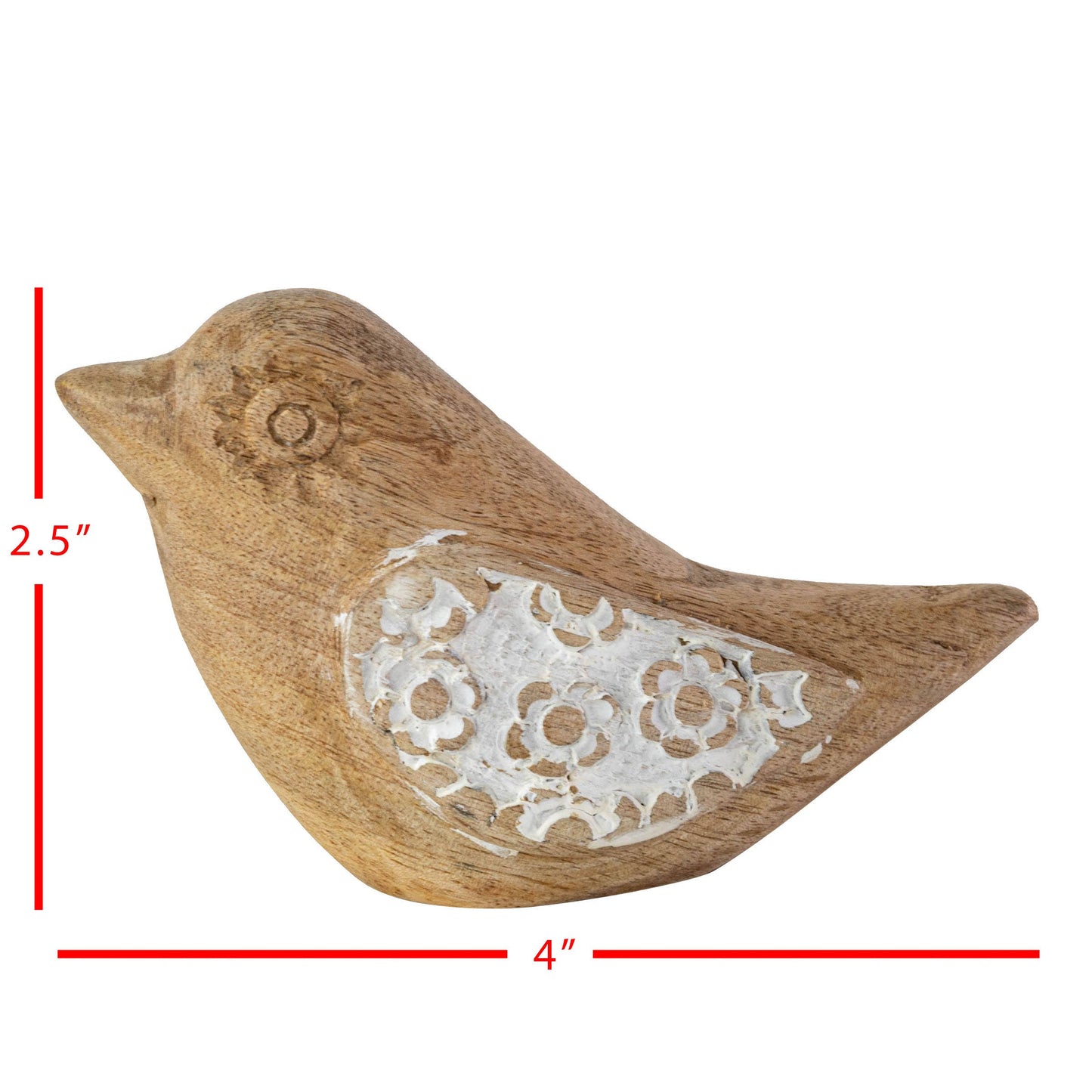 Floral Wooden Bird