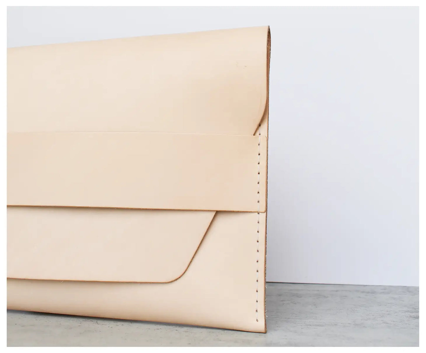 Leather Clutch - Tan