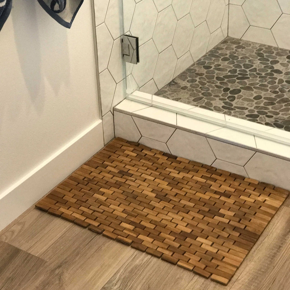 Teak & Rosewood Indoor/Outdoor Floor Mat