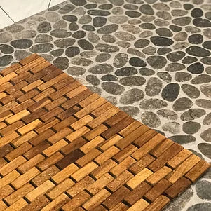 Teak & Rosewood Indoor/Outdoor Floor Mat