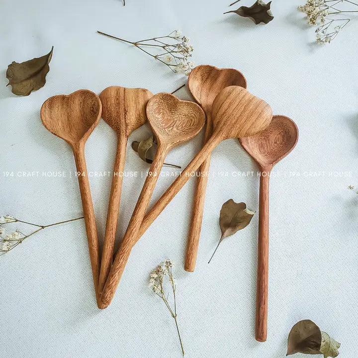 Wooden Heart Large Spoon