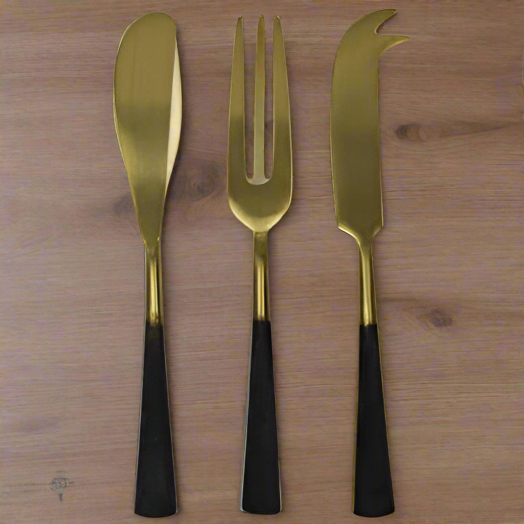 Brass & Zinc Cheese Servers - Set of 3