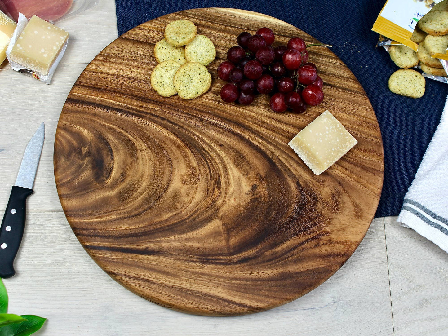 Round Charcuterie Board - Live Edge