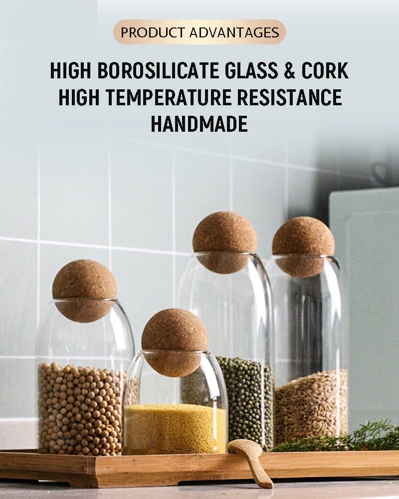 Cork Top Glass Canister