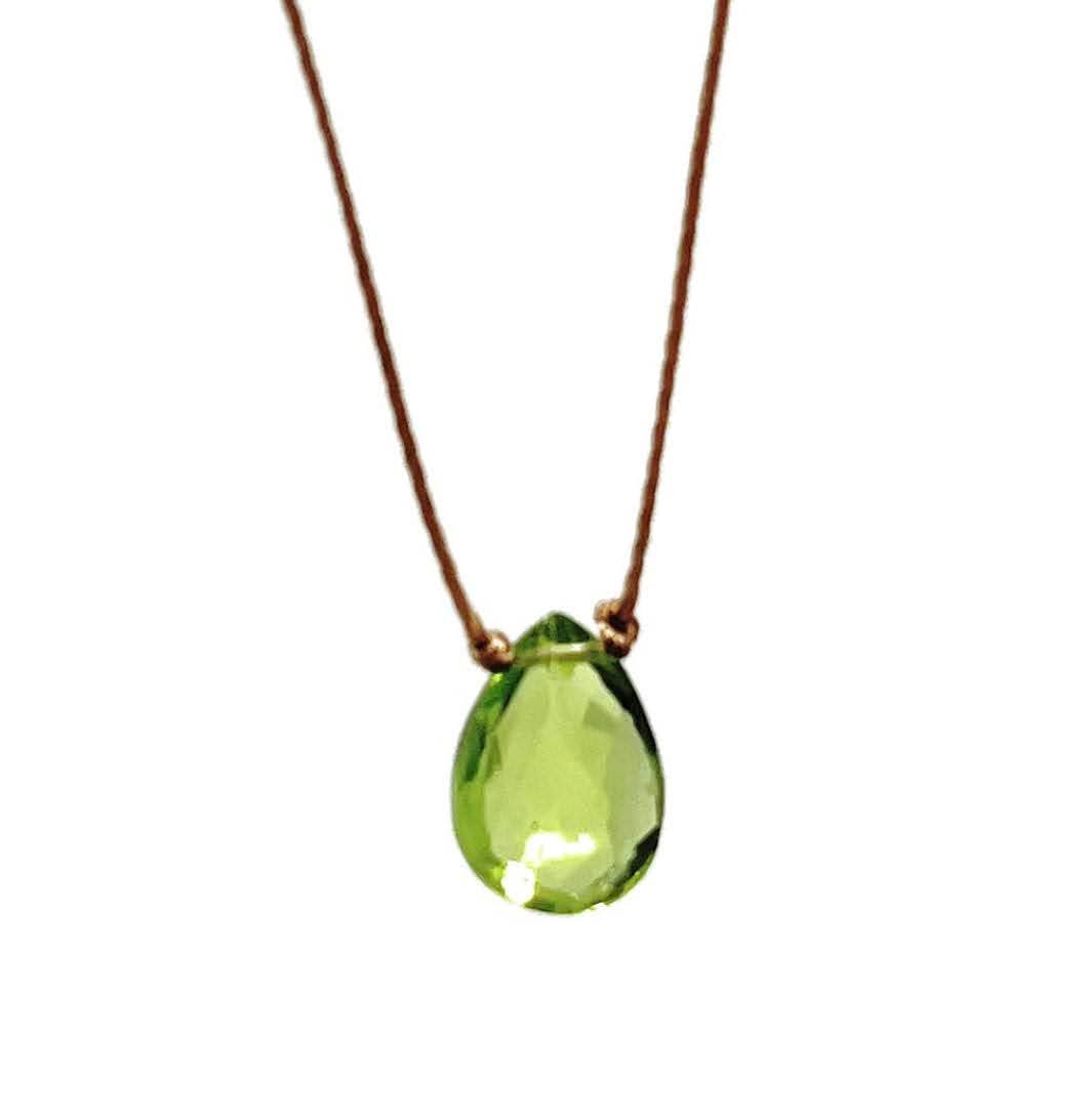 Peridot Teardrop 16" Necklace