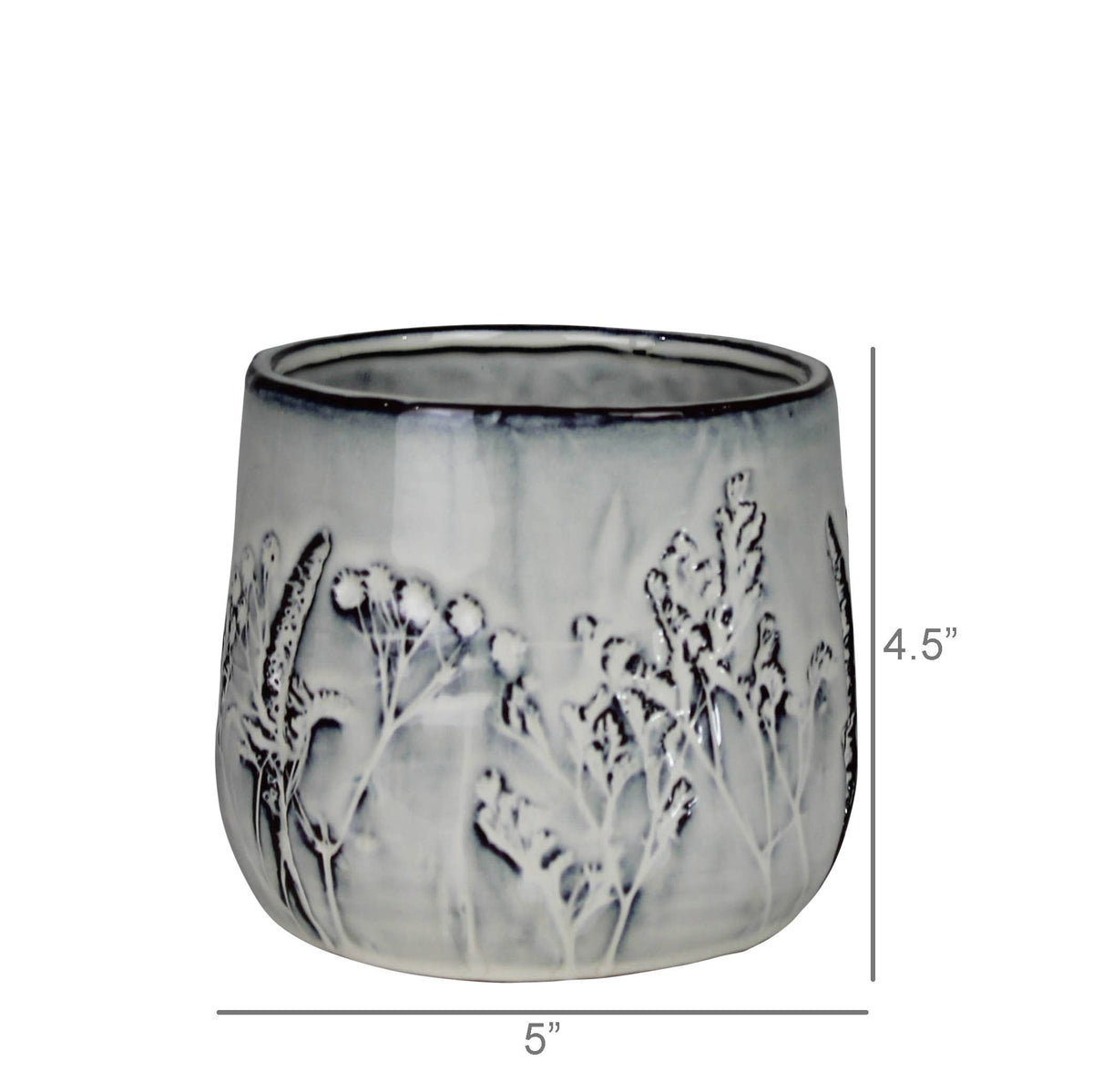Wildflower Ceramic Cachepot