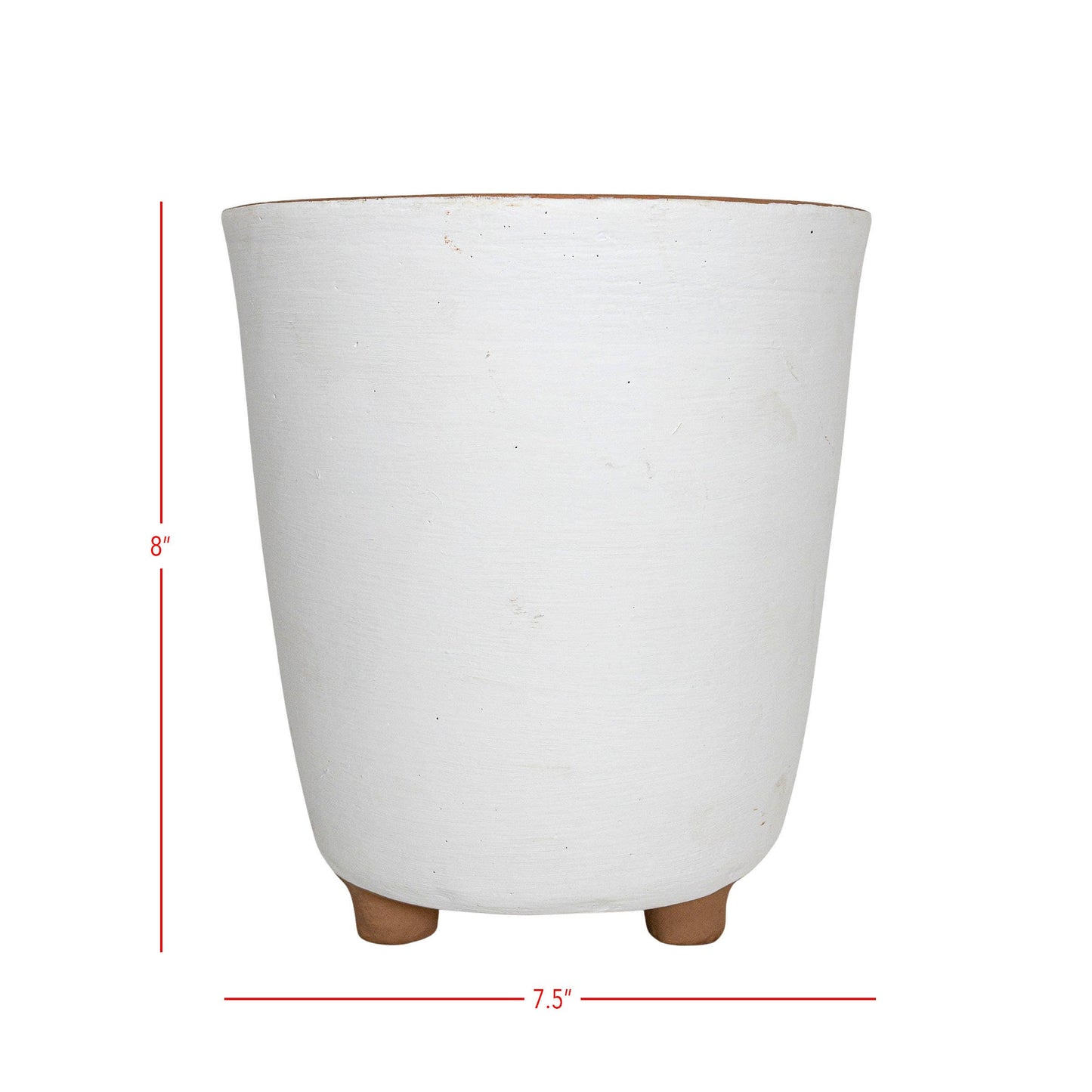 White Terracotta Footed Pot