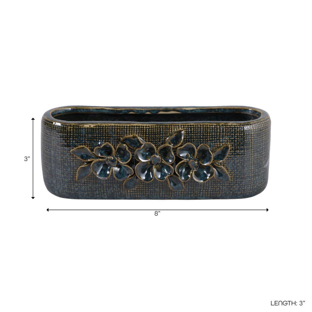 Floral Applique Planter