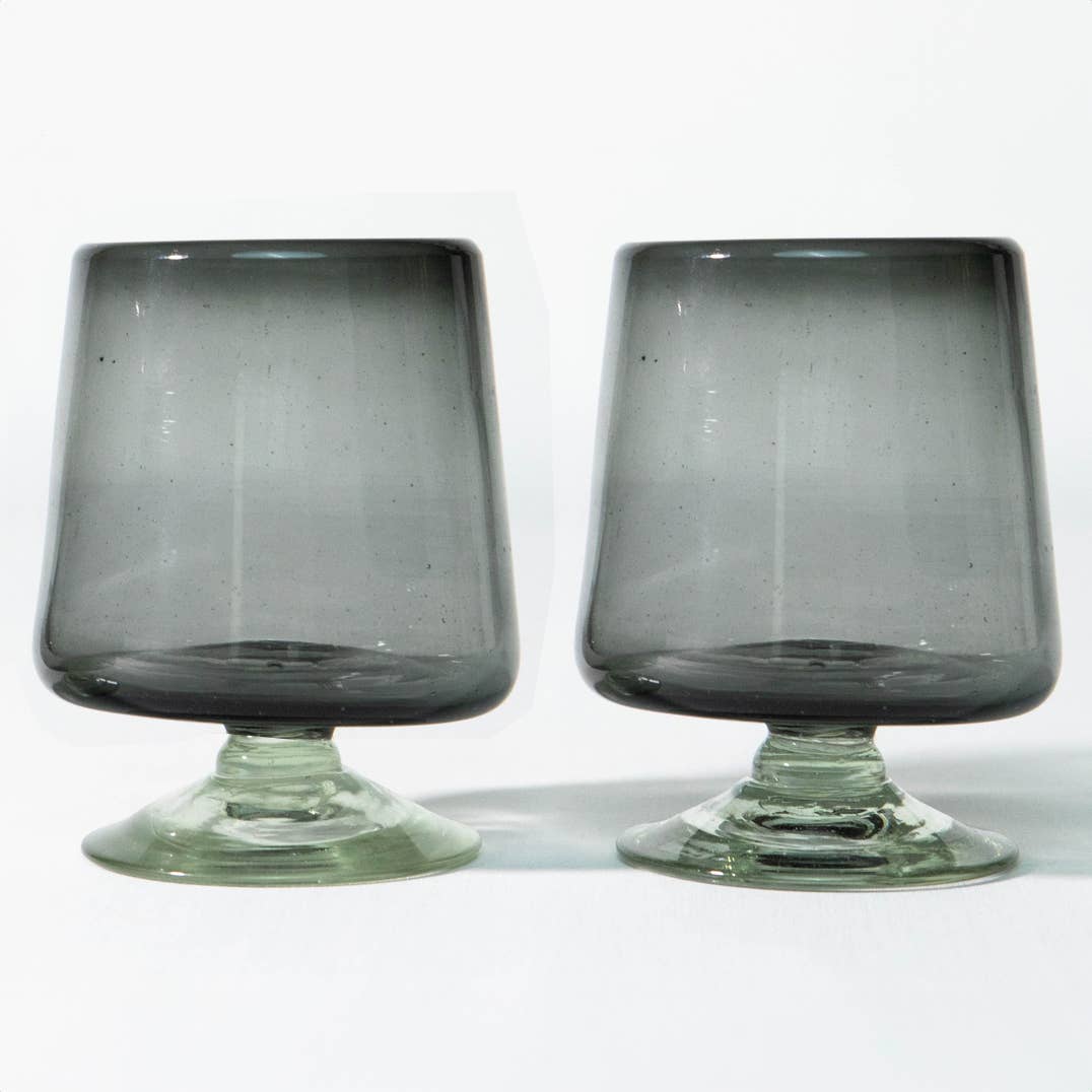 Smoke Short Stemmed Glass Set