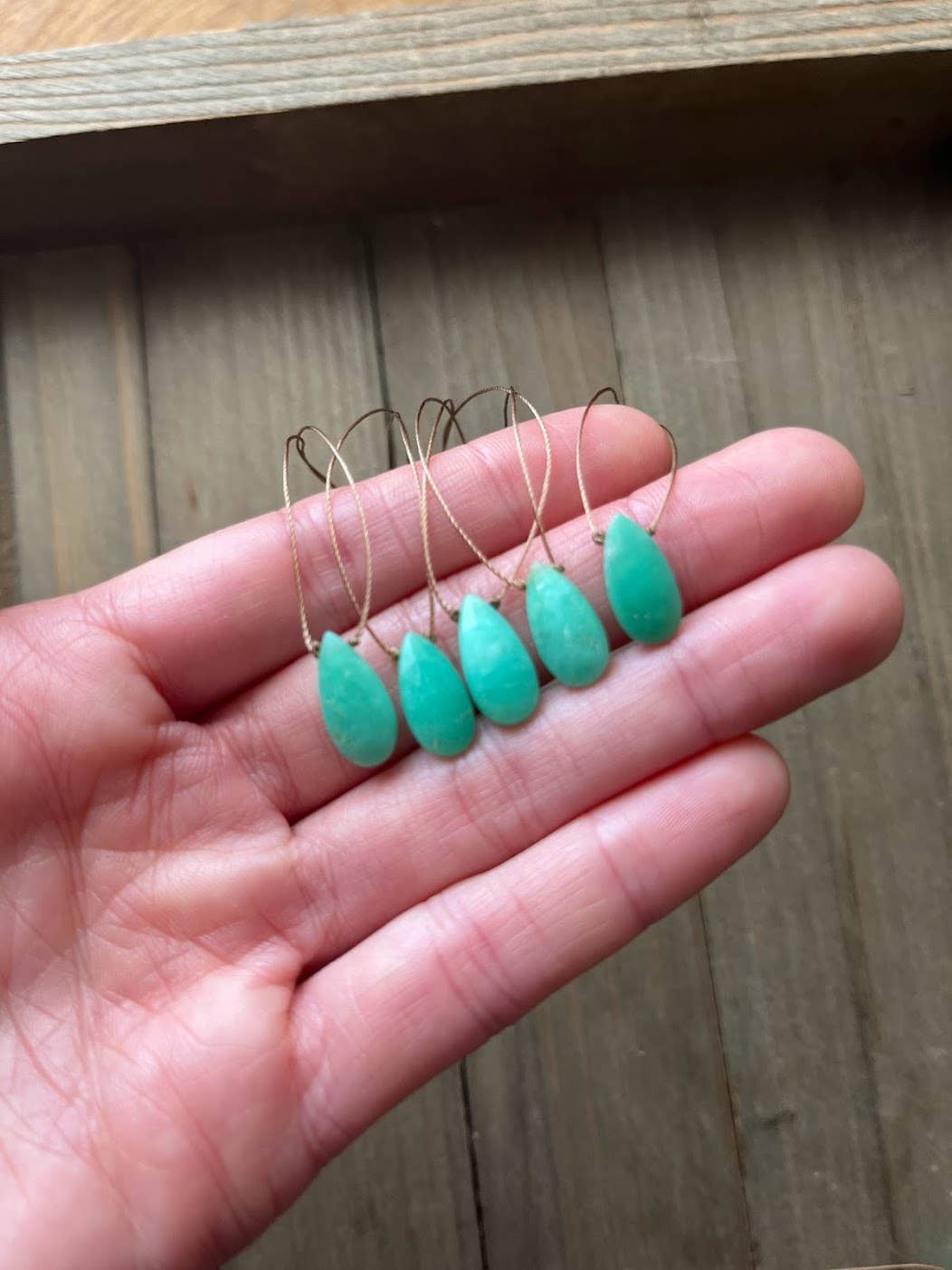 Chrysoprase Teardrop 16" Necklace