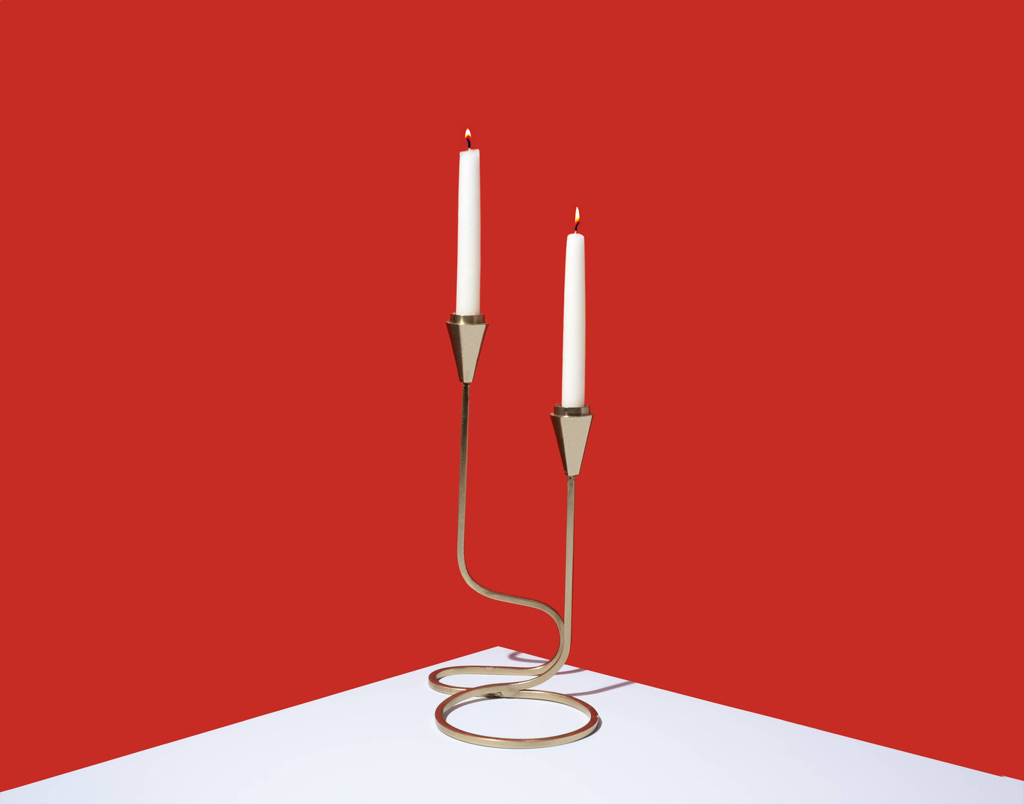 Gold Loop Taper Candle Holder