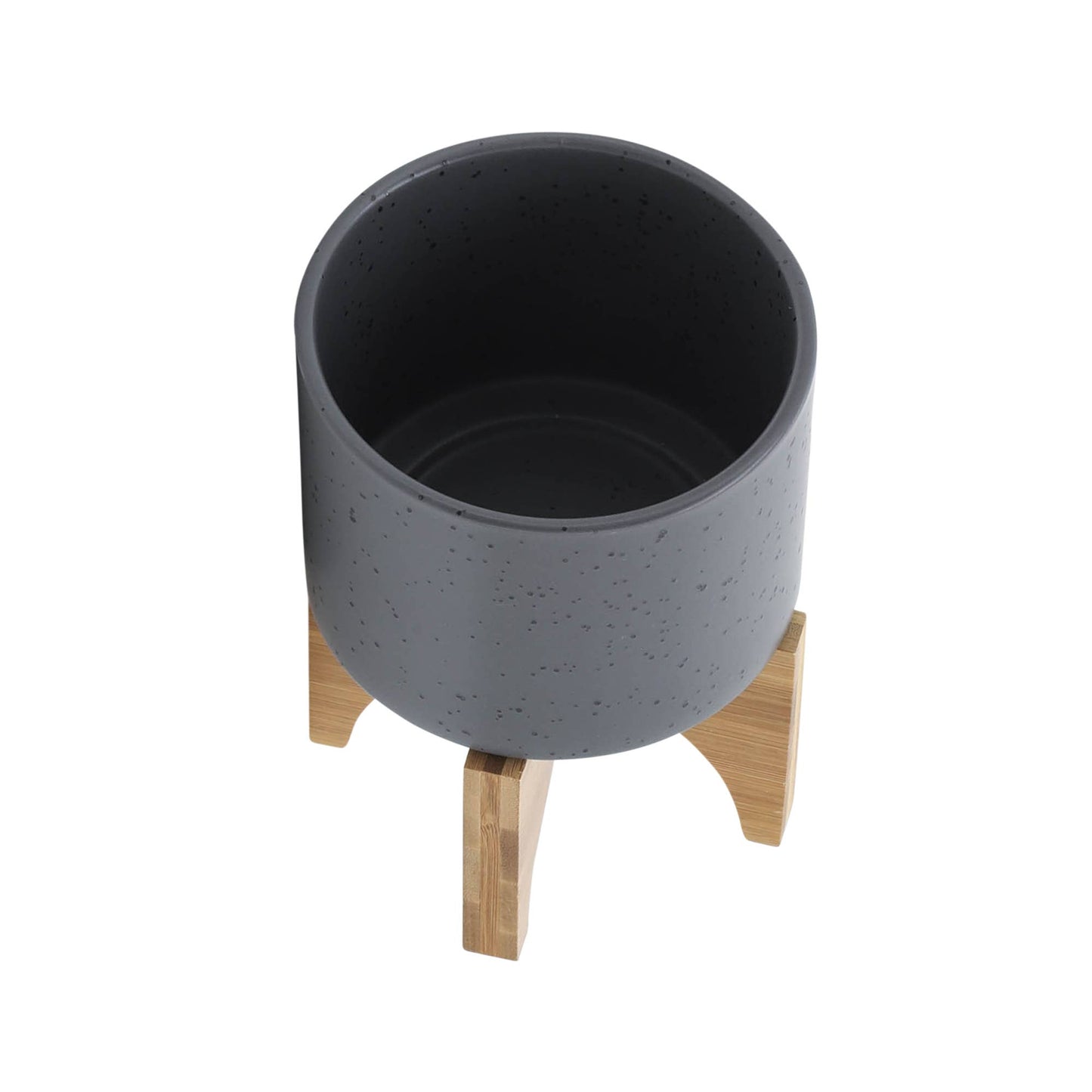 Matte Grey Ceramic Plant Stand