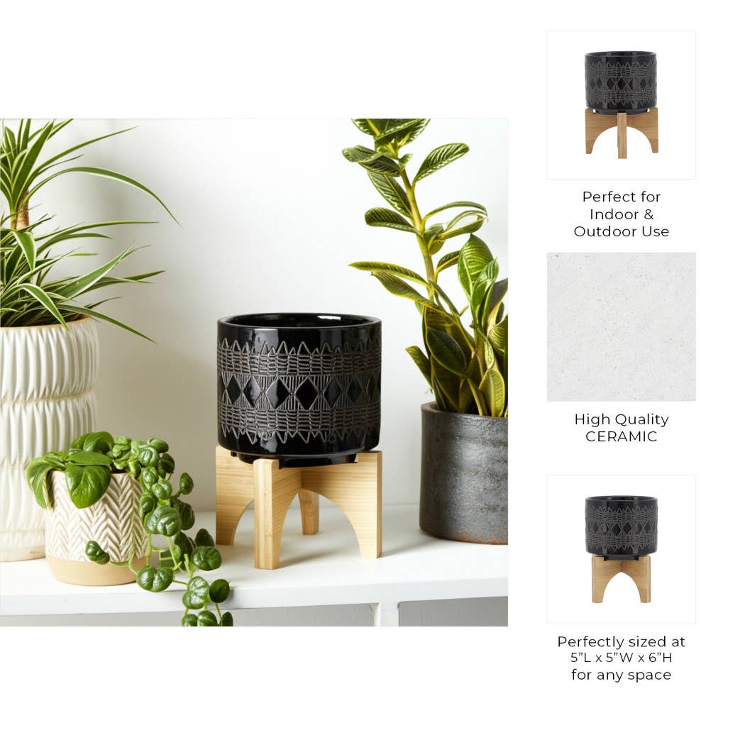 Ceramic Aztec Planter