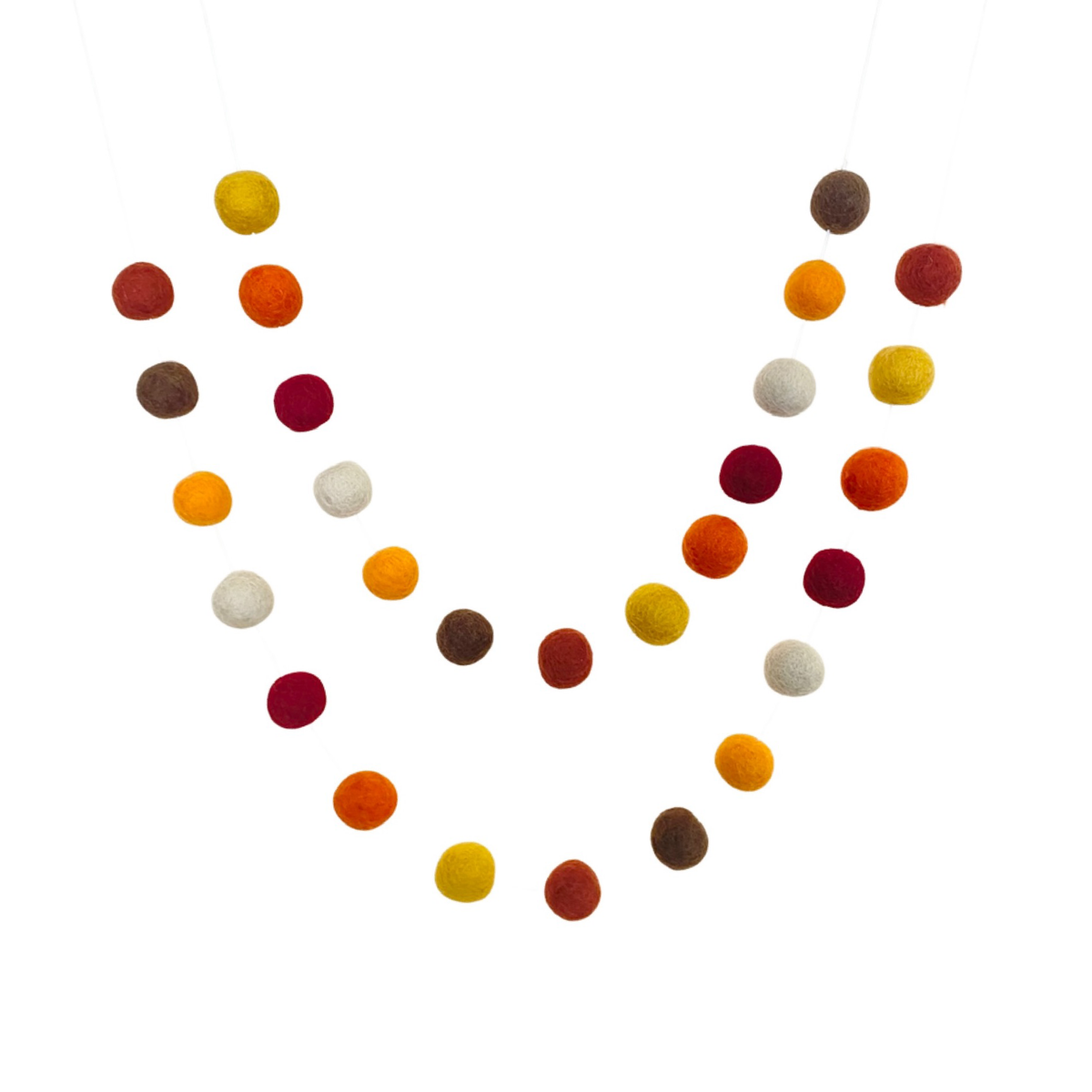 Autumn Felt Ball Garland