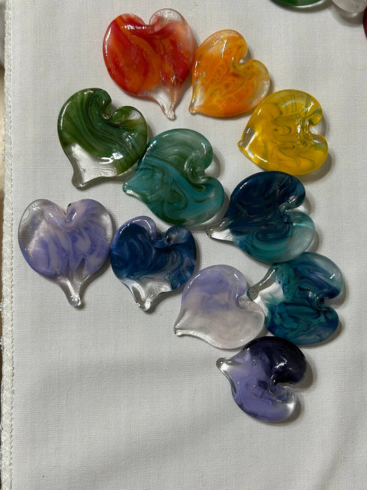 Hand Blown Glass Hearts