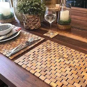 Natural Teak Placemat Set of Two