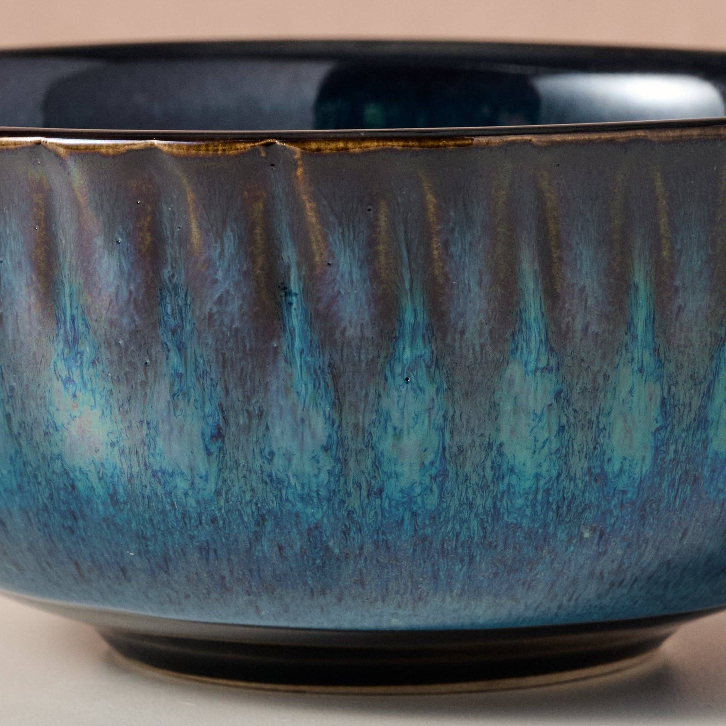 Blue Drip Glaze Bowl