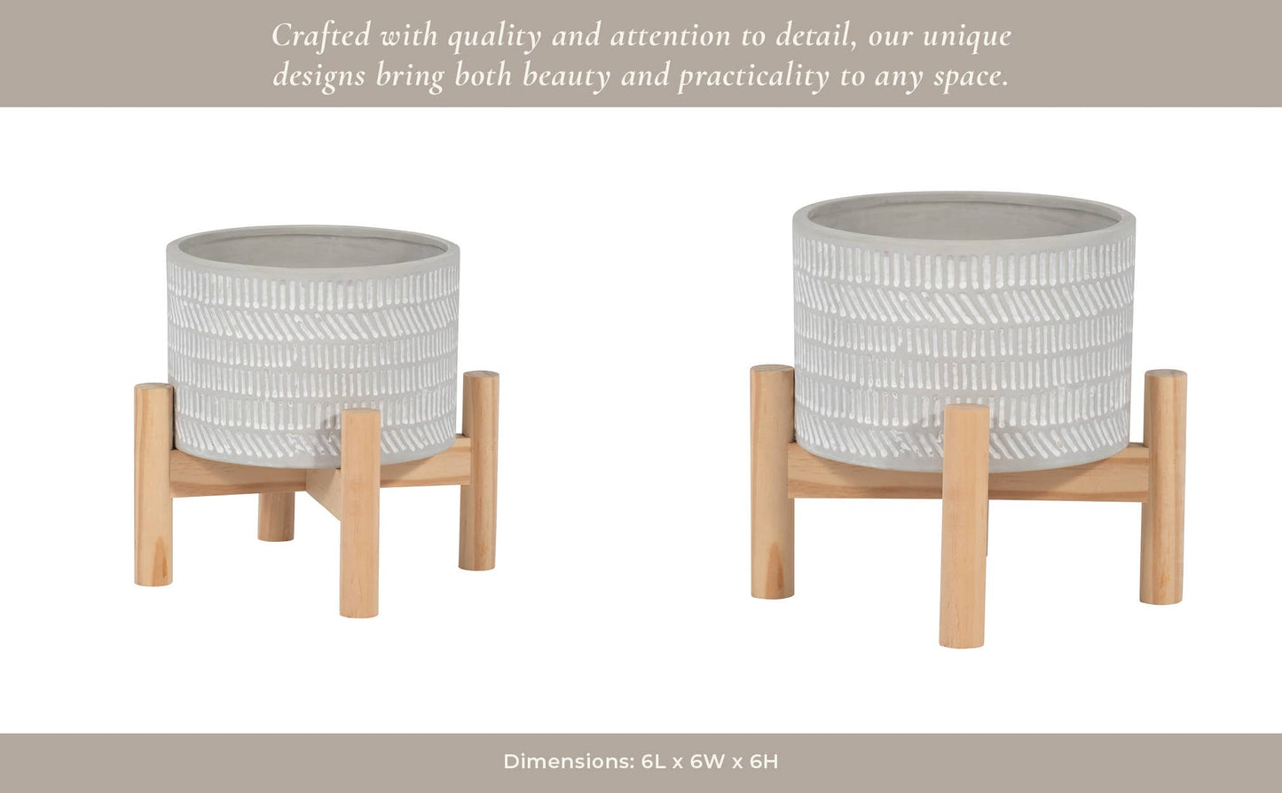 Stone Geometric Plant Stand