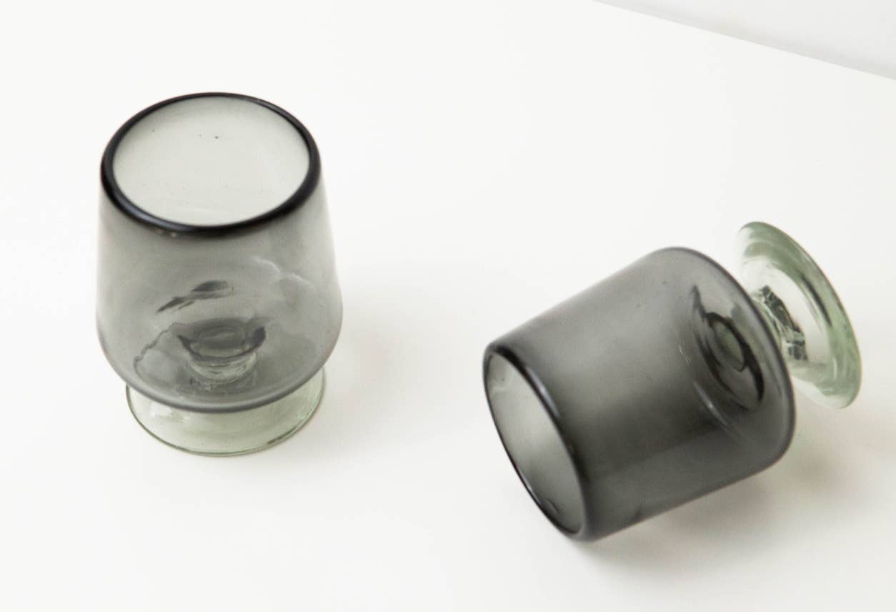 Smoke Short Stemmed Glass Set