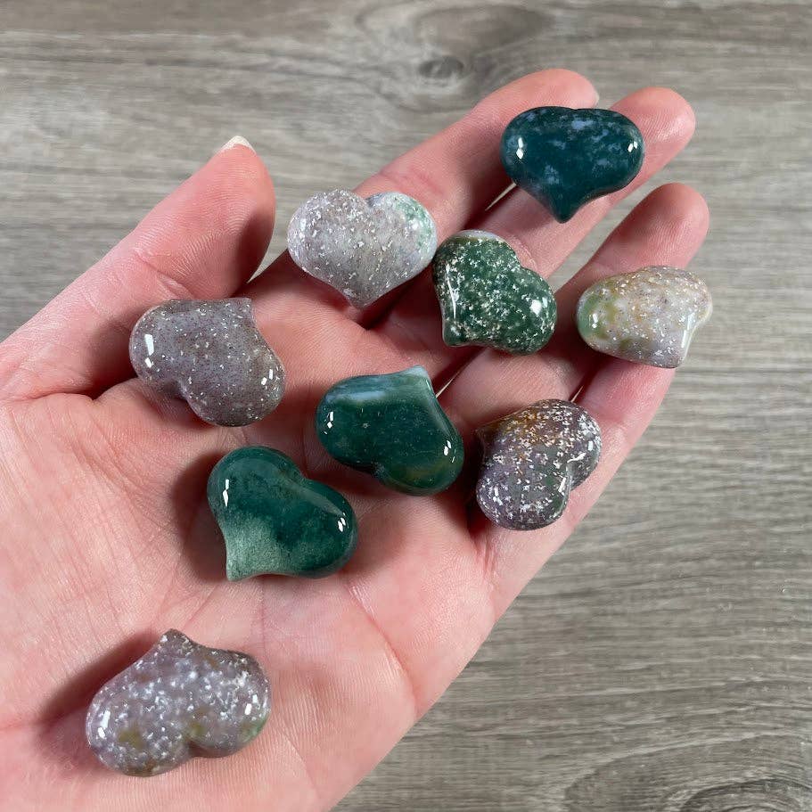 Gemstone Puffy Hearts