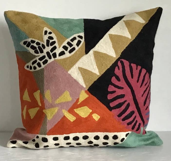 Chainstitch Matisse Leaves Pillow