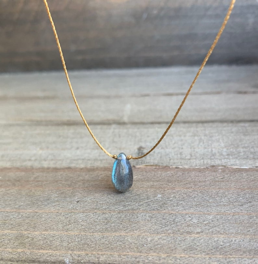 Labradorite Small Teardrop Necklace