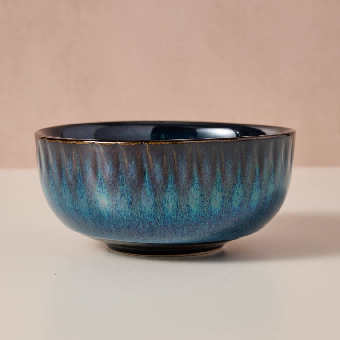 Blue Drip Glaze Bowl