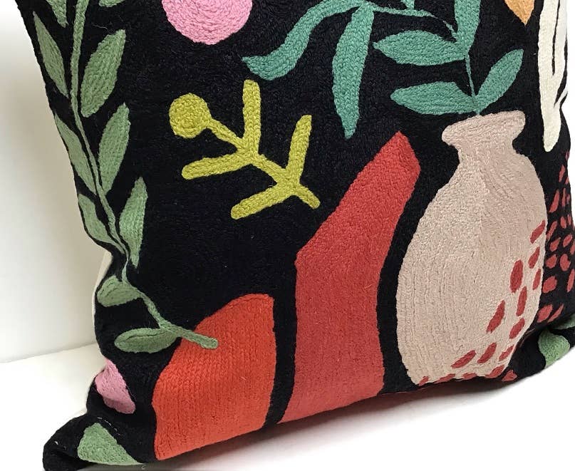 Chainstitch Matisse Black Pillow