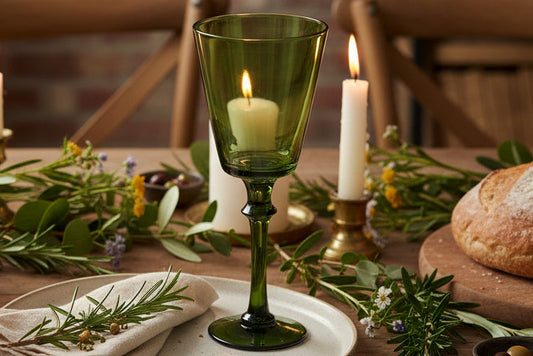 Olive Wine Glass