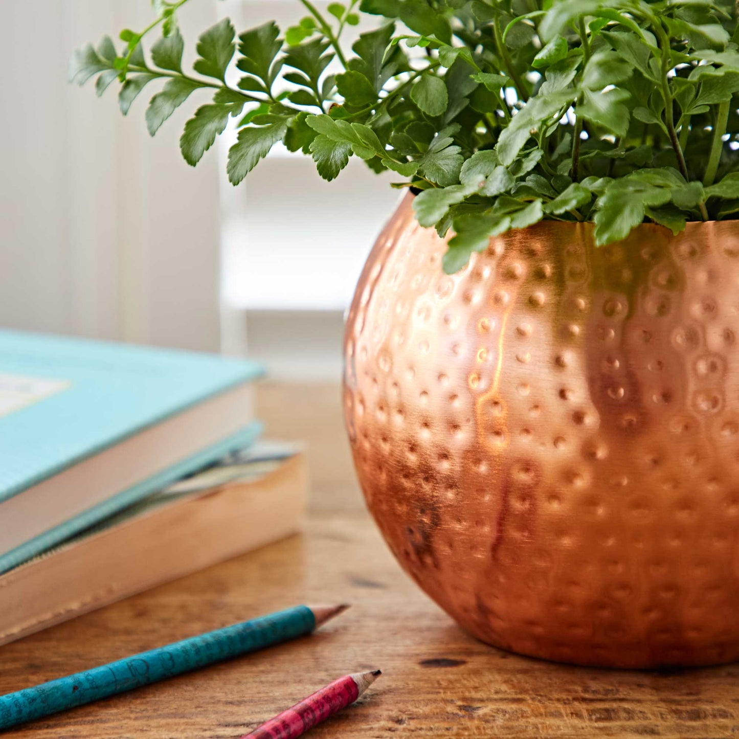 Hammered Iron Round Planter